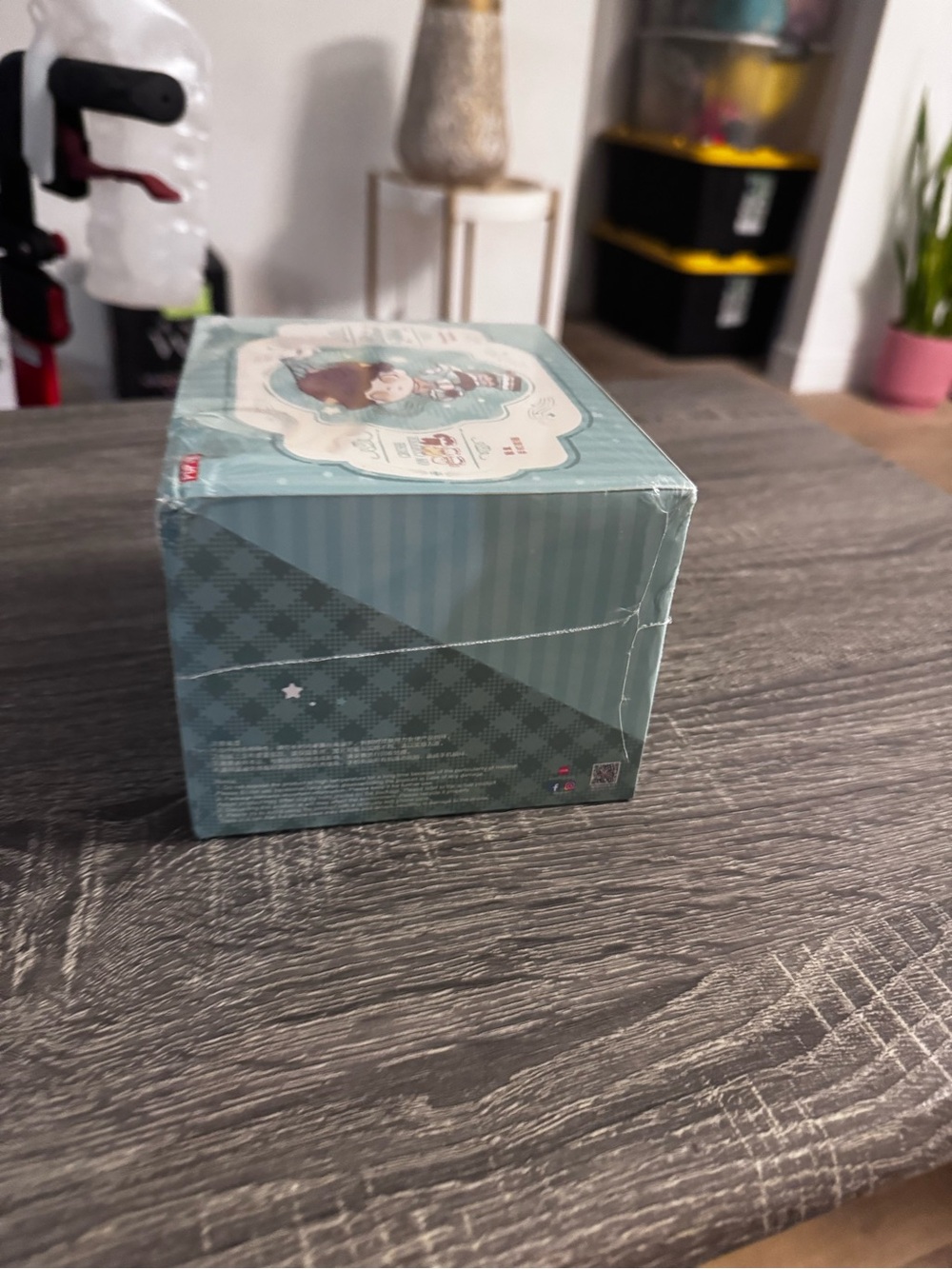 Collectible Figure in Mint Green and White Decorative Box